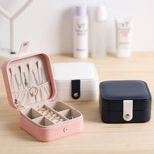 Load image into Gallery viewer, Small Travel Leather Jewelry Storage Box