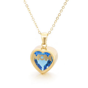 Women's Love Heart Twelve Month Mother Necklace