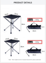 Load image into Gallery viewer, Outdoor Portable Telescopic Stool Stainless Steel Folding Chair