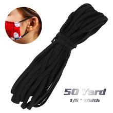 Load image into Gallery viewer, 5mm Flat Elastic Mask Strap String/Soft EarTie Rope(50 yards)