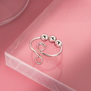 New Adjustable Free Rotating Bead Anti-stress Anxiety Rings