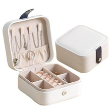 Load image into Gallery viewer, Small Travel Leather Jewelry Storage Box