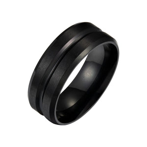 8MM Mens Stainless Steel Finger Ring