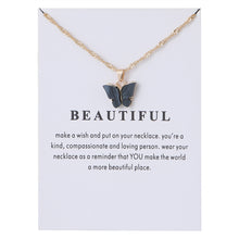 Load image into Gallery viewer, Women&#39;s Acrylic Color Butterfly Pendant Necklace