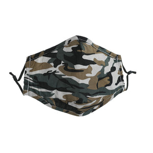 Camouflage Color Reusable Cotton insertable PM2.5 Filter Mask