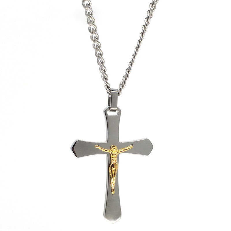 Titanium Steel Jesus Cross Pendant