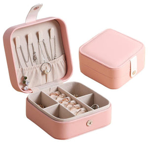 Small Travel Leather Jewelry Storage Box