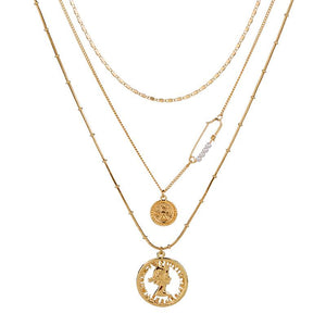 Women's Gold-Plated Exquisite Pendant Necklace