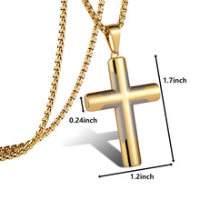 Load image into Gallery viewer, Men&#39;s Simple Stainless Steel Double Color Cross Necklace