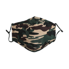 Load image into Gallery viewer, Camouflage Color Reusable Cotton insertable PM2.5 Filter Mask