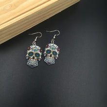 Load image into Gallery viewer, Halloween Acrylic Skull Pendant Earrings