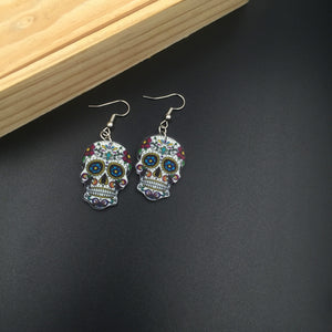 Halloween Acrylic Skull Pendant Earrings