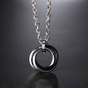 Three Circle Men's Stainless Steel Necklace