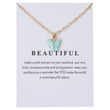 Load image into Gallery viewer, Women&#39;s Acrylic Color Butterfly Pendant Necklace