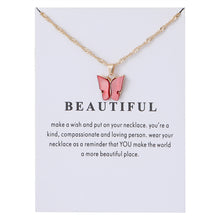 Load image into Gallery viewer, Women&#39;s Acrylic Color Butterfly Pendant Necklace