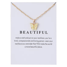 Load image into Gallery viewer, Women&#39;s Acrylic Color Butterfly Pendant Necklace