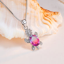 Load image into Gallery viewer, Cute Tortoise Crystal Zircon Necklace For Women And Girls