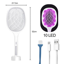 Load image into Gallery viewer, 2-in-1 USB Rechargeable 10 LED Mosquito killer lamp + Mosquito swatter