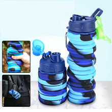 Load image into Gallery viewer, Foldable Silicone Sports Water Bottles Eco Friendly