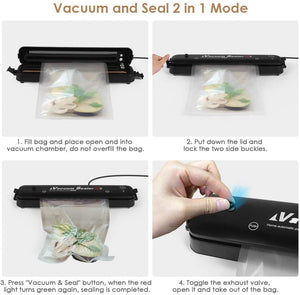 New Upgrade Automatic Vacuum Sealer Machine, Dry & Moist Food Modes