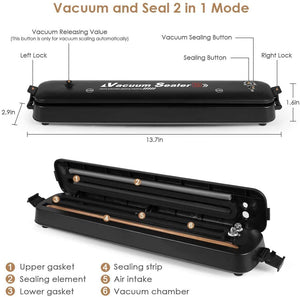 New Upgrade Automatic Vacuum Sealer Machine, Dry & Moist Food Modes