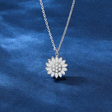 Load image into Gallery viewer, 925 Sterling Silver Womens Rotatable Sunflower Necklace