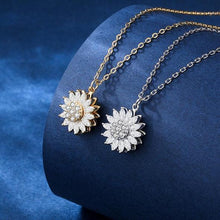 Load image into Gallery viewer, 925 Sterling Silver Womens Rotatable Sunflower Necklace