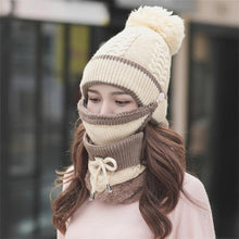 Load image into Gallery viewer, Women Winter Scarf Set(mask+hat+scarf)