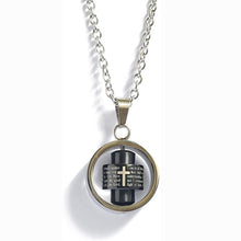 Load image into Gallery viewer, Stainless Steel Rotatable Engraved Bible Pendant Men&#39;s Necklace