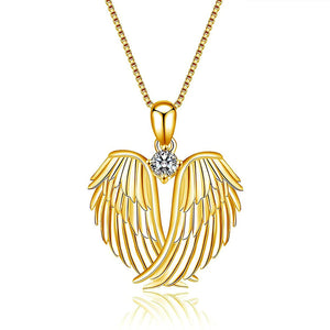 Women Love Heart Shaped Wings Necklace