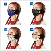 Load image into Gallery viewer, Children&#39;s Winter Warm Ears Christmas Print Masks