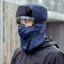 Load image into Gallery viewer, Unisex Winter Warm Hat with Windproof Facemask and Windproof Glasses