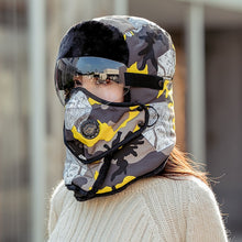 Load image into Gallery viewer, Unisex Winter Warm Hat with Windproof Facemask and Windproof Glasses