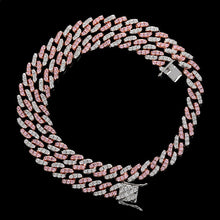 Load image into Gallery viewer, 9MM Colorful Zircon Cuban Chain