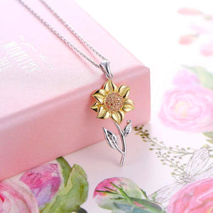 Women's Sunflower Plating Gold Clavicle Necklace