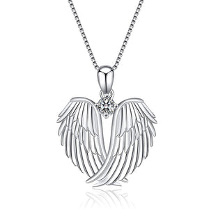 Women Love Heart Shaped Wings Necklace