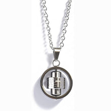 Load image into Gallery viewer, Stainless Steel Rotatable Engraved Bible Pendant Men&#39;s Necklace