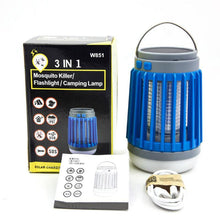 Load image into Gallery viewer, 3-In-1 LED Solar Power Mosquito Killer Lamp Protable Camping Outdoor Repellent Light