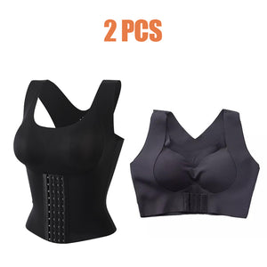 4-in-1 Multifunctional Seamless Support Bustiers and Front Buckle Support Bra